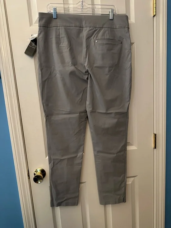 NWTS PGA Tour Womens Stretch Elastic Waist Pants - Gray Sz XL Tummy Control - Picture 10 of 10